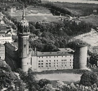 Das Schloss in Wittenberg von Nordost in den 1930’ger Jahren